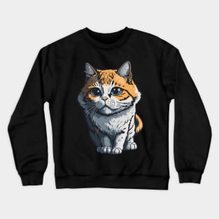 Cool Feline in Shades: Whiskered Purrfection for Cat Miaw Lovers Crewneck Sweatshirt